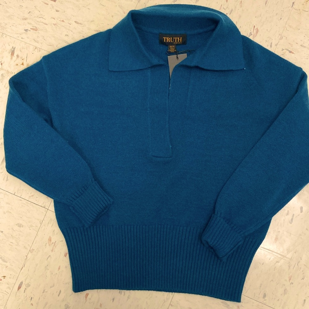 NWT Truth by Republic teal sweater